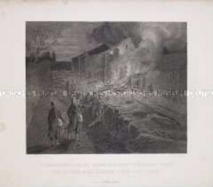 Brandschatzung in Choisy - aus "Erinnerungsblätter 1870/1871"