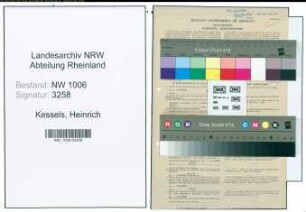 Entnazifizierung Heinrich Kessels , geb. 17.05.1894 (Monteur)