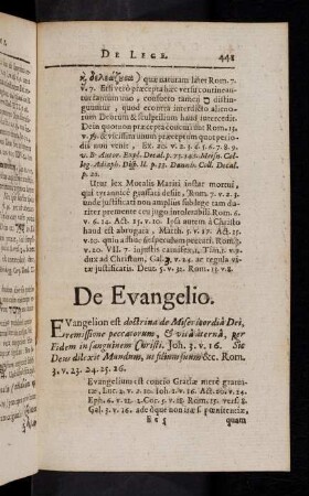 441-446, De Evangelio.