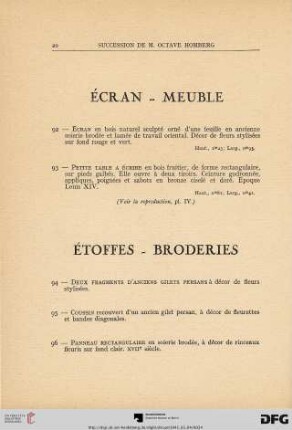 Étoffes - Broderies (Nr. 94-105)