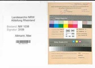 Entnazifizierung Max Altmann , geb. 19.03.1903 (Beamter)