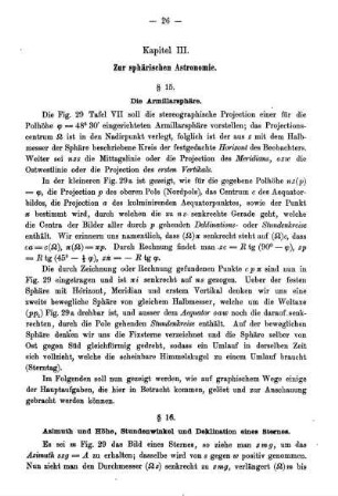 Kapitel III. Zur sphärischen Astronomie.