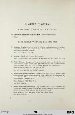 II. Wiener Porzellan (Nr. 70-214)