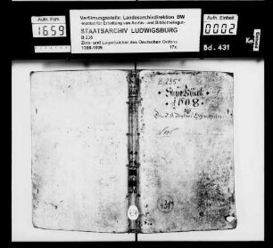 Amt Schneidheim: Steuerbuch