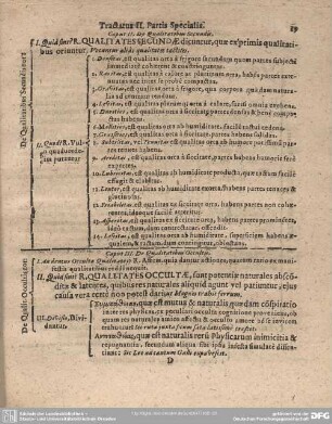 Caput III. De Qualitatibus Occultis.