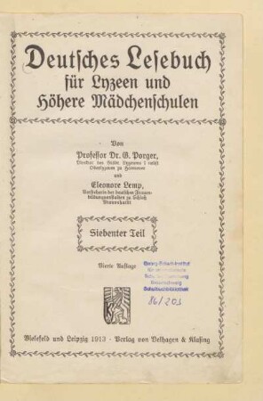 Siebenter Teil = Klasse 3, [Schülerband]: [Siebenter Teil = Klasse 3, [Schülerband]]