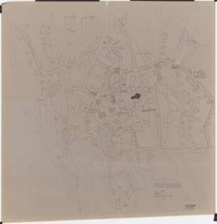 Evangelische Kirche, Borgholzhausen Außenanlage: Lageplan des Ortskerns 1:1000