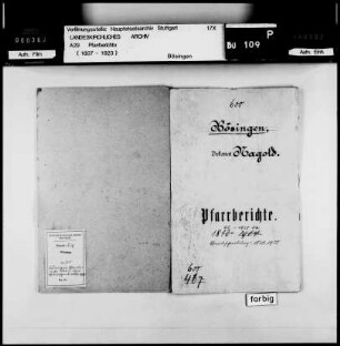 Bösingen-Beihingen: Pfarrberichte und Pfarrbeschreibungen