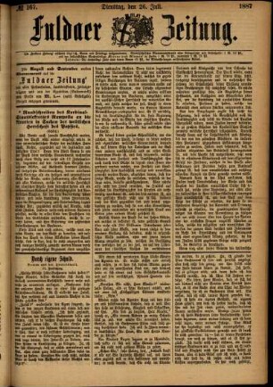 Ausgabe vom Dienstag, den 26. Juli 1887.