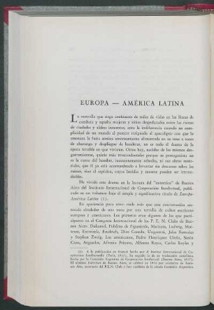 Europa - América Latina