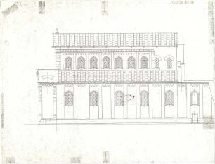 Döllgast, Hans; München; Basilika St. Bonifaz, Umplanung - Ostseite (Ansicht)