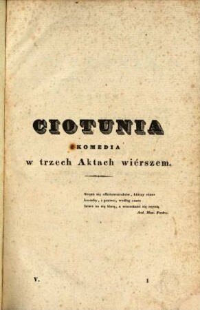 Komedye Alexandra Hrabiego Fredra. 5 (1838)
