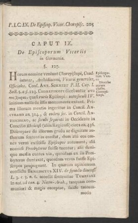 Caput IX. De Episcoporum Vicariis in Germania