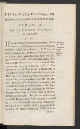 Caput IX. De Episcoporum Vicariis in Germania