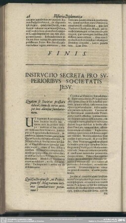 Instructio Secreta Pro Superioribus Societatis Jesu