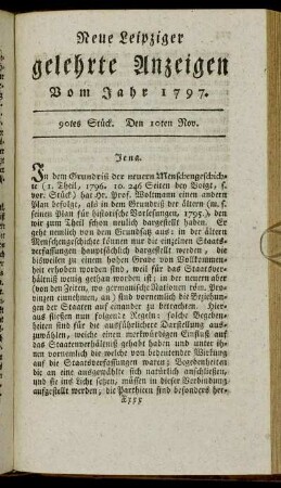 90tes Stück. Den 10ten Nov.