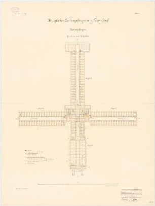 Zellengefängnis, Düsseldorf Männergefängnis: Grundriss EG 1:200