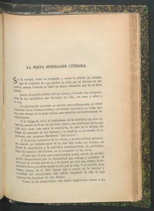 La nueva generación literaria