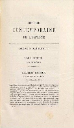 Histoire contemporaine de l'Espagne, 3,1. Rêgne d'Isabelle II : 1843-1868