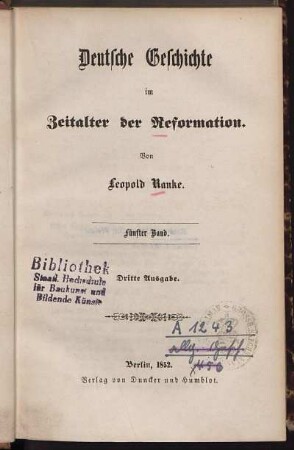 Bd. 5: Deutsche Geschichte im Zeitalter der Reformation