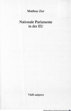 Nationale Parlamente in der EU