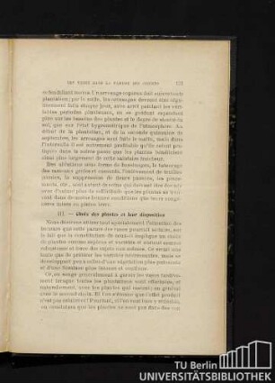 III. - Choix des plantes et leur disposition.