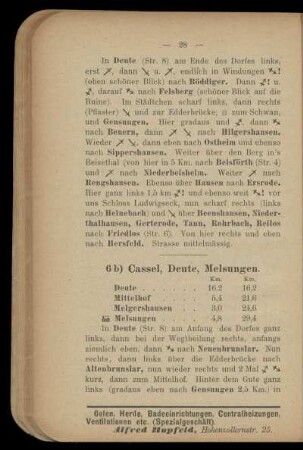 6b) Cassel, Deute, Melsungen