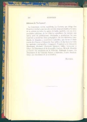 Ediciones de "La Lectura"