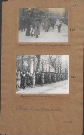 Kaiser Karl I. und die fürstlichen Trauergäste im Leichenzug. (Ableben Kaiser Franz Joseph I.)