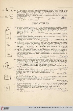 Miniaturen (Nr. 336-345)