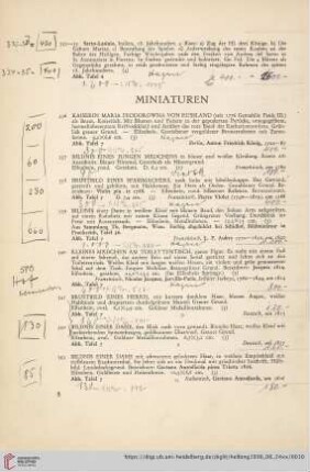 Miniaturen (Nr. 336-345)