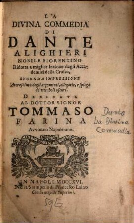 La Divina Commedia di Dante Alighieri, Nobile Fiorentino