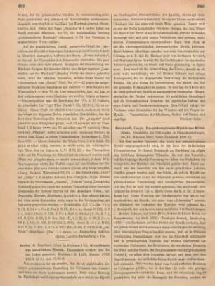 295-296 [Rezension] Krebs, Engelbert, Grundfragen der kirchlichen Mystik