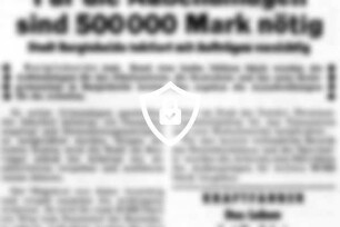 Für die Außenanlagen sind 500000 [Name maskiert]
