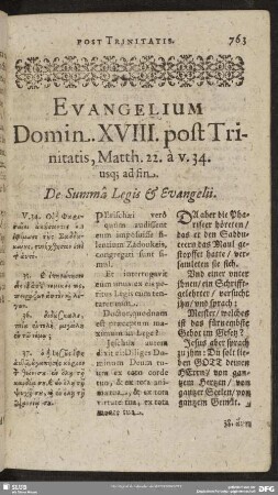 Evangelium Domin. XVIII. post Trinitatis