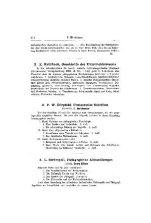 K. Kehrbach, Geschichte des Unterrichtswesens