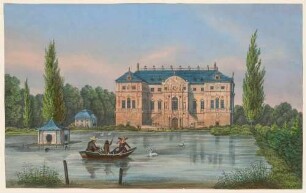 Das Palais im Großen Garten in Dresden, mit Teich