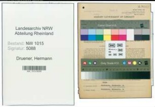 Entnazifizierung Hermann Druener , geb. 05.12.1905 (Angestellter)