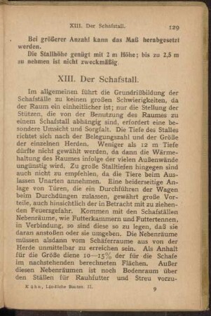 XIII. Der Schafstall.