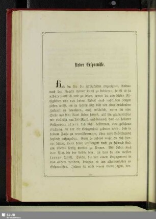 Ueber Ersparnisse