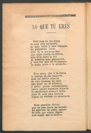 Lo que tú eres