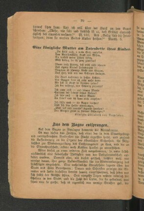 Eine königliche Mutter am Totenbette ihres Kindes.