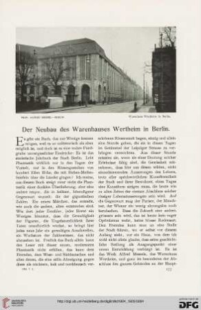 Der Neubau des Warenhauses Wertheim in Berlin