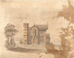 Kreuter, Franz Jakob; Starnberger See; Landhaus - Ansicht