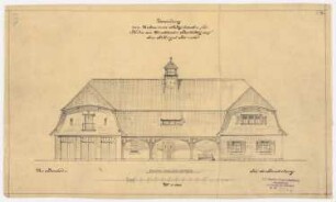 Gutshaus Mendelssohn-Bartholdy (Landhaus Hasenheide), Bernau Umbau: Stall: Gartenansicht 1:100