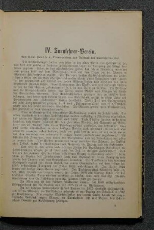 IV. Turnlehrer-Verein.