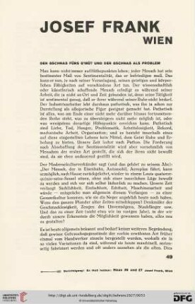 Josef Frank, Wien
