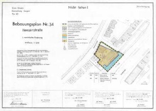 Bebauungsplan Nr. 34, Heeserstraße, 1. vereinfachte Änderung, Kreis Siegen, Gemarkung Siegen, Flur 20