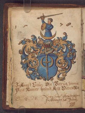 Sebastian Neudecker, Bologna, 1578-06-16: Sentenz (dt.), Initialen, Us., Sentenz (lat.)