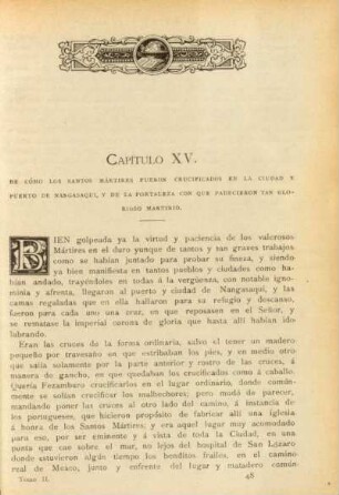 Capítulo XV. De cómo los Santos Mártires fueron en la ciudad y puerto de Nangasaqui, ...